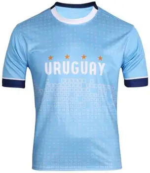 Майка сборной Уругвая 2023 года, мужские футболки европейского размера, повседневная футболка для мужчин, модные футболки для фанатов, Джерси, уличная одежда Caputo
