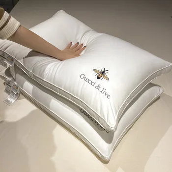 Сердцевина подушки из 100% хлопка с соевым волокном, чистый хлопок, моющаяся подушка, Тип Средняя Подушка, Высокая подушка, Шейная подушка для низкого сна
