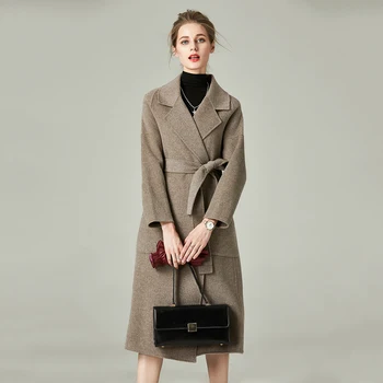 Новые поступления, женские шерстяные пальто, женские зимние модные кашемировые тренчи, женские осенние длинные пальто S8723