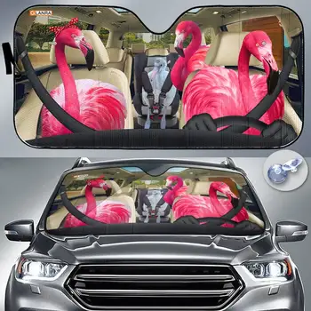 Автомобильный Солнцезащитный козырек Flamingo, Подарок Для пары, Автоматический Солнцезащитный Козырек, Автомобильная Защита От солнца, Солнцезащитный Козырек Flamingo, Любитель Коз, Подарки Flamingo, PHT182205G