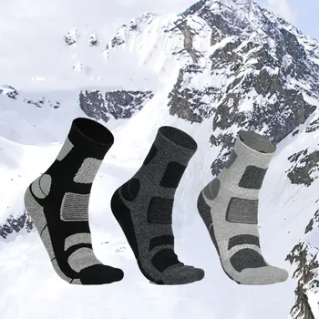 2020 Новые зимние шерстяные носки Для альпинизма, походов, Носки с толстым полотенцем, Дышащие Теплые Высокоэластичные амортизирующие