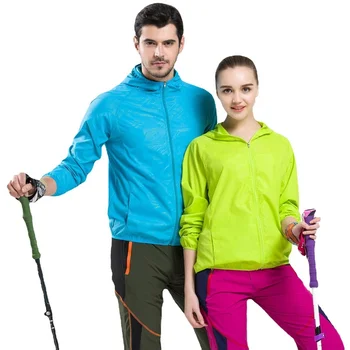 Солнцезащитные женские Мужские Весенне-летние походные куртки, однотонные ультратонкие повседневные однотонные пальто на молнии, спортивная одежда для пар