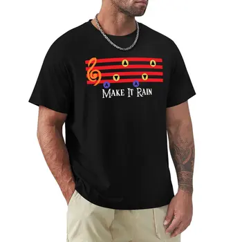 Футболка Make It Rain, черная футболка, блузка, футболка с коротким рукавом, мужская одежда