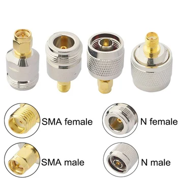 Комплект адаптеров 4 типа SMA-N Радиочастотные разъемы N Male/Female-SMA Female/Male