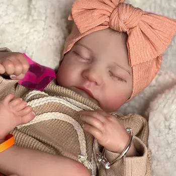 NPK 19-дюймовая кукла-Реборн, уже окрашенная, готовая Леви, Спящий Новорожденный, Размер 3D-кожи, видимые вены, Коллекционная художественная кукла