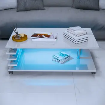 Современный минималистичный журнальный столик, модная гостиная в европейском стиле, небольшой гарнитур с легкой, подвижной и простой подставкой для кофе в стиле арт