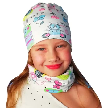 Комплект детских шапочек, детская шапочка, мультяшный хлопковый шарф, осень-зима, детская шапочка, шарф, детские шапочки для девочек, детские шапочки, шапочка для мальчика, шарф