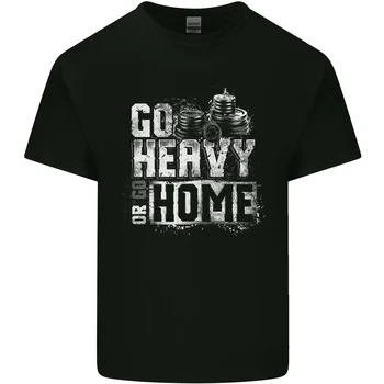 Мужская хлопковая футболка для тренировок в тренажерном зале или дома