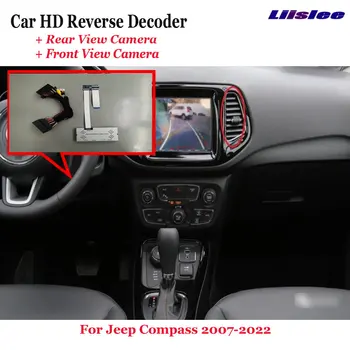 Для Jeep Compass MP 552 2016-2023 Оригинальное обновление экрана автомобиля видеорегистратор Декодер обратного изображения Фронтальная камера заднего вида 360 °