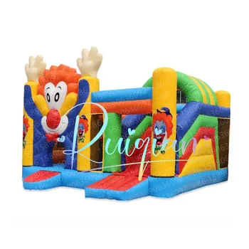 Коммерческий комбинированный надувной батут с мокрой и сухой горкой Moonwalk, прыгающий замок, надувной домик для детей и взрослых