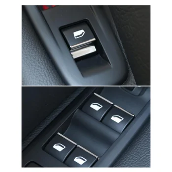 Хромированная крышка кнопки переключения стеклоподъемника автомобиля Автоаксессуары для Peugeot new308 301 408 308S 2008 3008 508 308