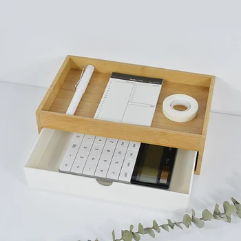 Коробка для хранения 1Шт Косметические Ящики Коробка для показа ювелирных изделий Кейс Настольный Контейнер Коробки Органайзер Бамбуковые Органайзеры для макияжа