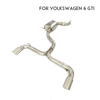 Система выхлопа вакуумного клапана Catback для VW Golf 6 GTI, система выхлопных труб Catback из нержавеющей стали