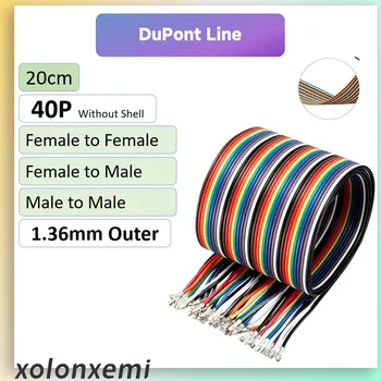 20 см Кабель Dupont 40P без оболочки соединительный провод 2,54 мм Dupont Line от мужчины к мужчине от мужчины к женщине от женщины к женщине Arduino