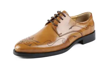 Новая дышащая классическая мужская обувь с высоким берцем из натуральной кожи с круглым носком, официальная деловая мужская обувь на шнуровке, модельные туфли