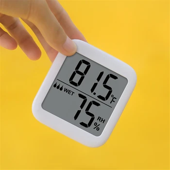 Цифровой термометр Гигрометр Электронный ЖК-измеритель температуры и влажности с подставкой Мини-датчик смайлика для внутреннего помещения