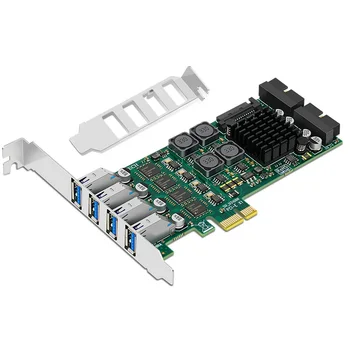 Адаптер карты расширения USB 3.0 PCI-E X1 4-канальный 8A 19pin USB 3 для PCIE PCI express-адаптера