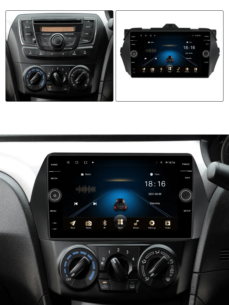 Автомобильный Стерео GPS Навигационный Мультимедийный Плеер Для Suzuki Alivio Ciaz 2014 2016-2018 Android USB Авторадио QLED Экран Головного Устройства Изображение 0