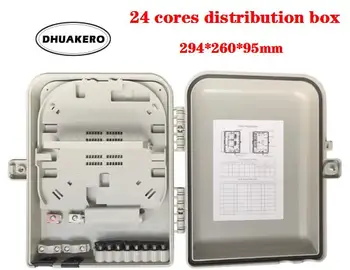 бесплатная доставка AB340 высококачественная 24-жильная коробка-разветвитель Клеммная коробка Коробка FTTH Волоконно-оптическая распределительная коробка настенное крепление SC pigtail